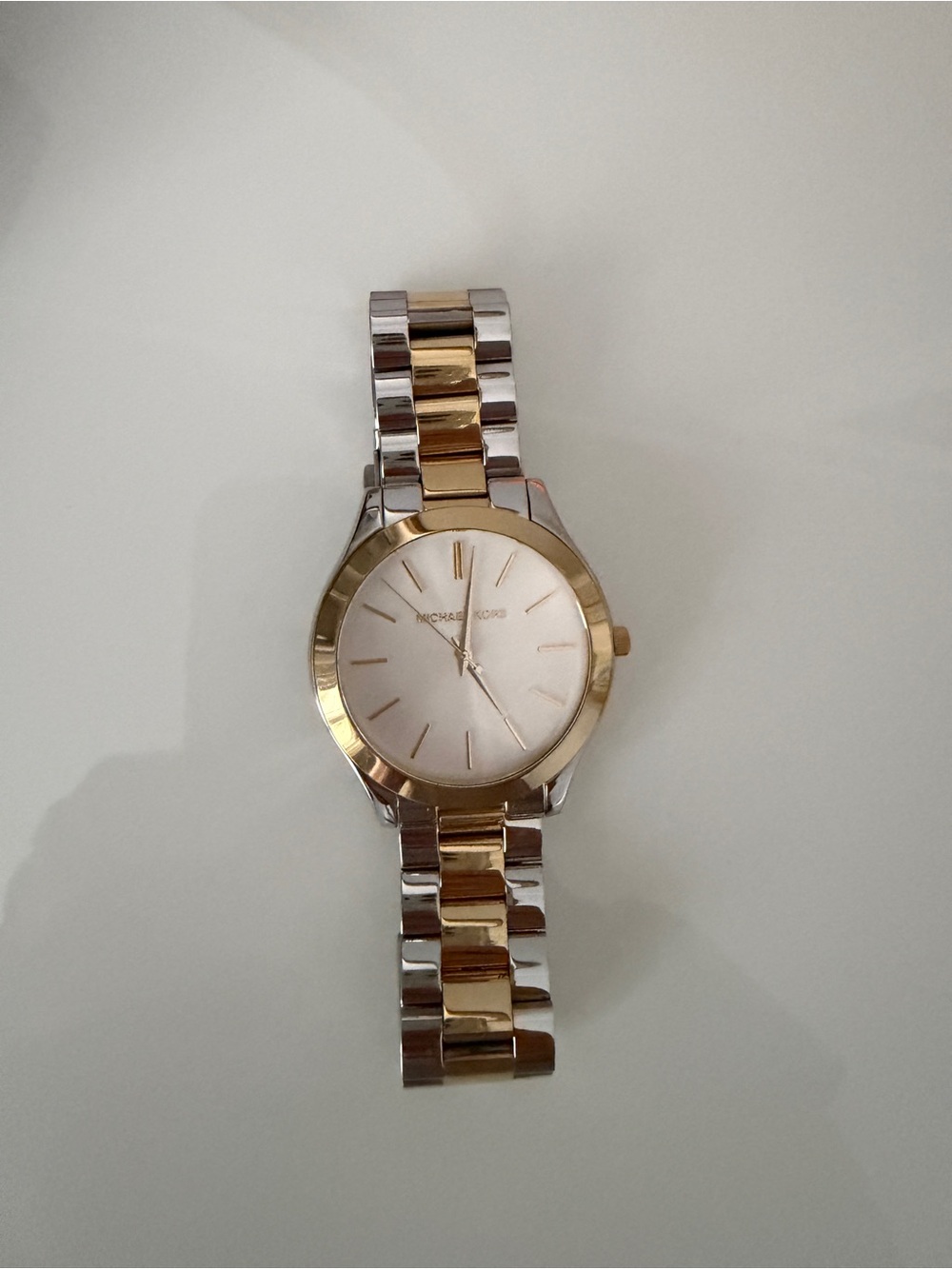 Michael Kors Two-Tone Gold and Silver Men's Bracelet Watch